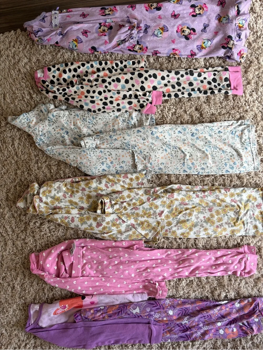 Kids Purple and Pink Mixed-Print Pajama Set - Soft Sleepwear bundle